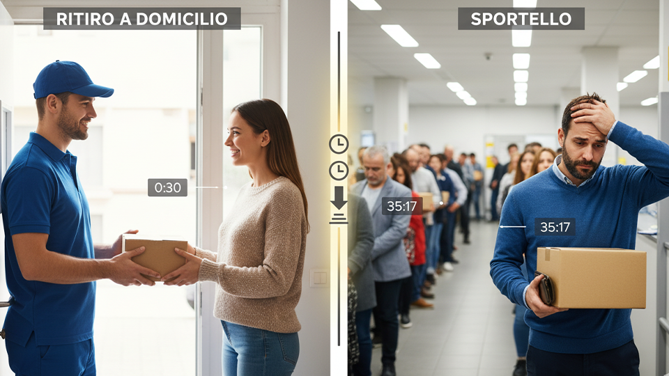 Ritiro a Domicilio vs Sportello: Quanto Tempo (e Denaro) Perdi Davvero in Fila